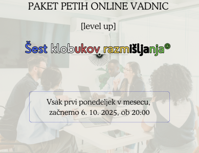 Vadnica Šest klobukov razmišljanja® [level up] – online